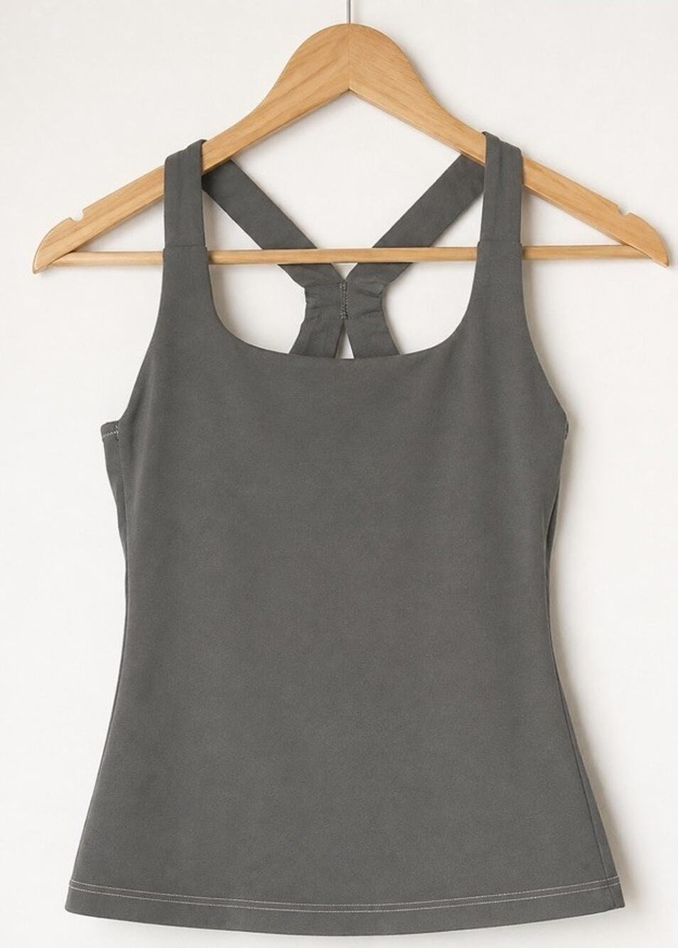 Spanx Stream Lined Workout Top Yoga L Athletic Wear Sage Green